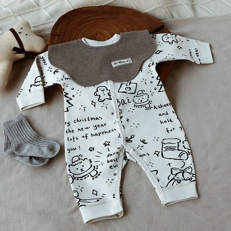 Printemps et automne Pure Cotton Baby Onesie