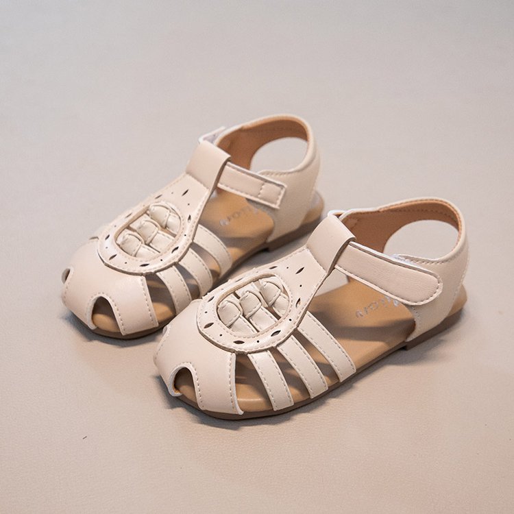 Ins Baotou Woven Roman Sandales Summer Korean Version Filles Hollow Princess Shoes Beach Wit