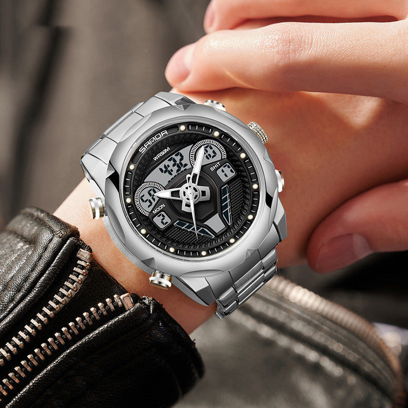 Homme montre mode lumineux étanche réveil électronique