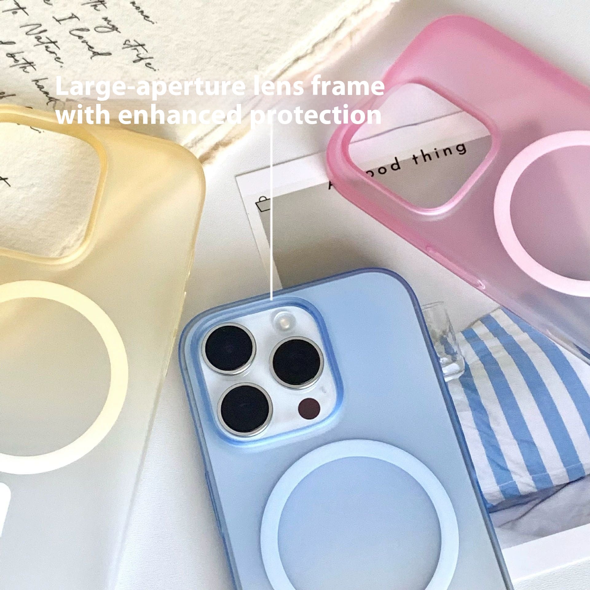 Gradient Mist de glace givré Aspirateur magnétique boîtier de téléphone PC ultra-mince résistant à la chute