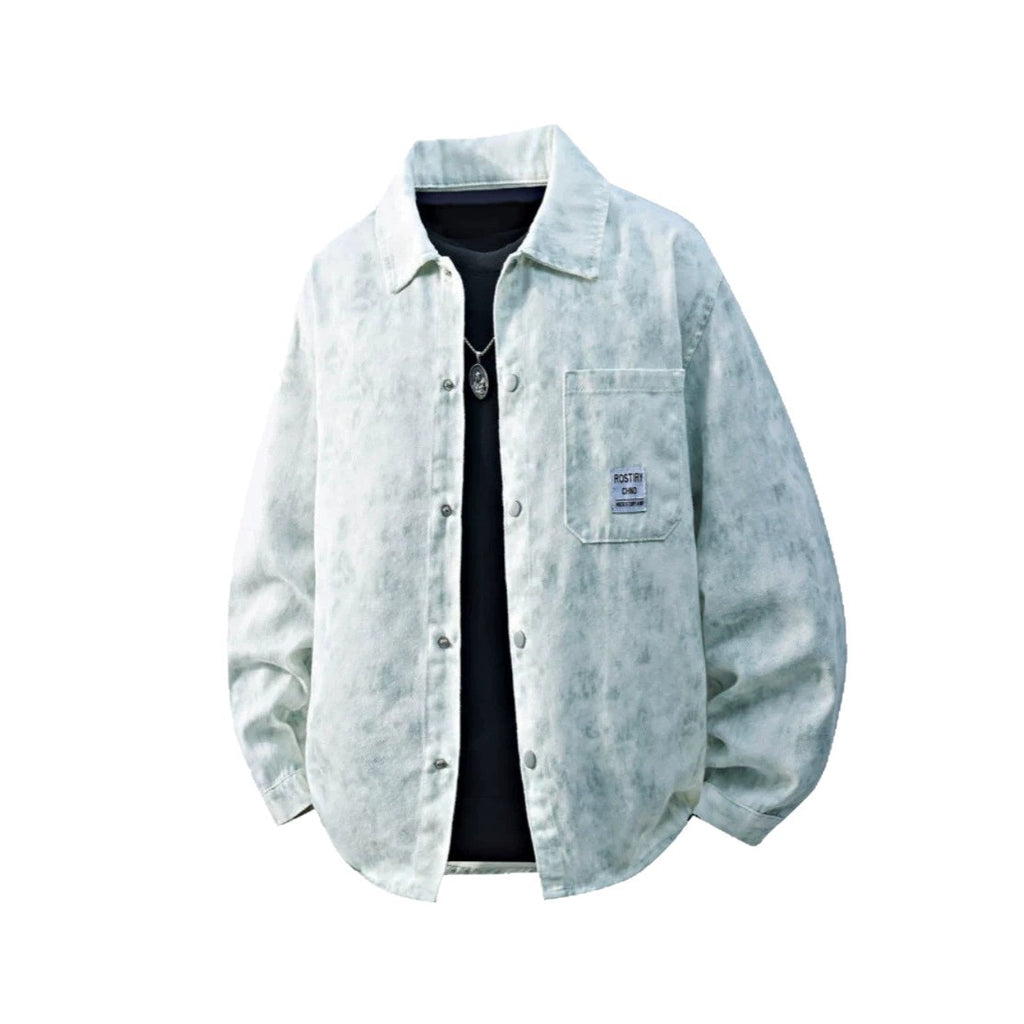 Tie-dye Veste Denim Hommes Top Outerwear