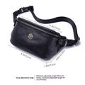 Premier-couche Cowhide Waist Bag Multi-fonctionnel Sports véritable cuir Crossbody Cost Pack