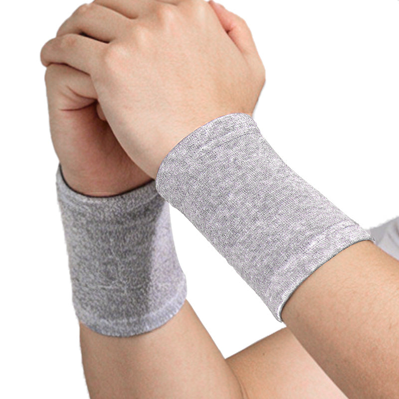 Support de poignet de sport tricoté en fibre de charbon de bambou