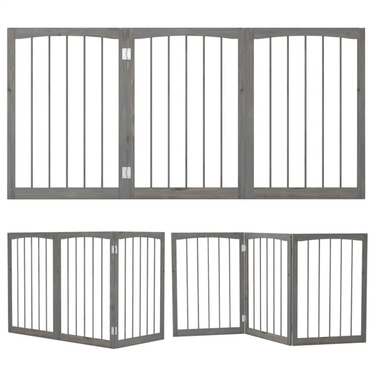 63 po x 30 po de clôture en bois gris