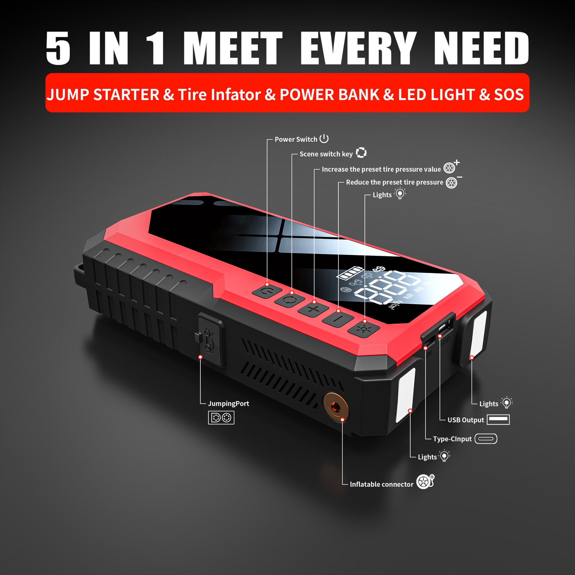 Automobile Emergency Start Power Supply 12V Intégration start-up et inflation