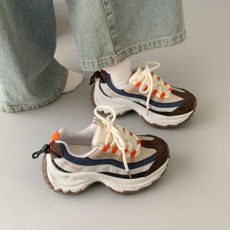 Plate-forme de femmes Couleur Bloc papa Sneakers