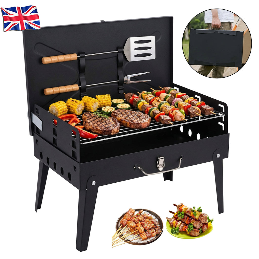 Portable pliant Charcoal barbecue Barbecue Camping Grill Voyage Picnic Outdoor UK