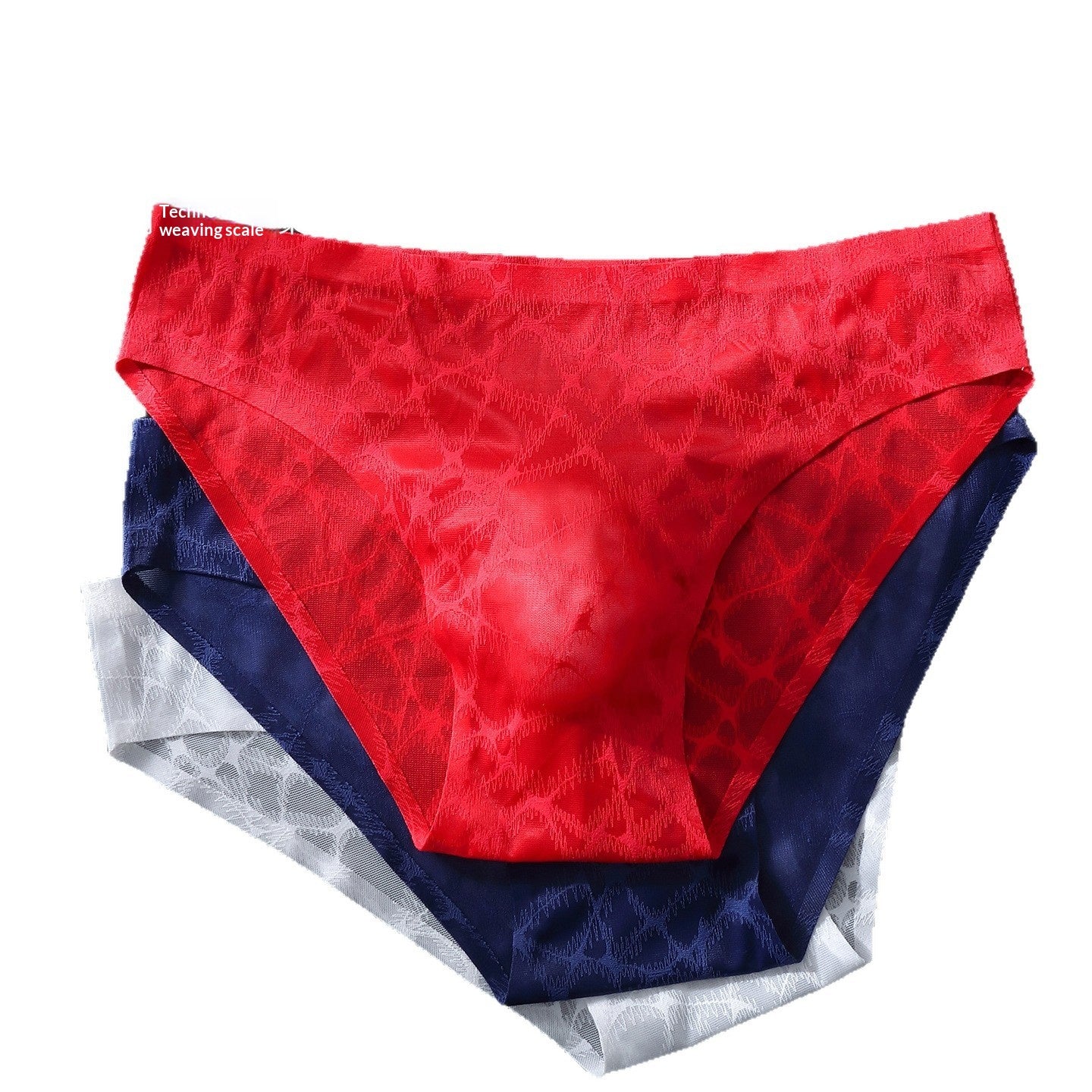 Léger-luxeur Soie-surface Hommes Sous-vêtements Ice-silk Sexy Soft Dentelle