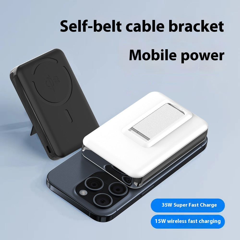 QI2 Magsafe magnétique Banque de puissance sans fil Bracket 3-en-un 15W avec câble