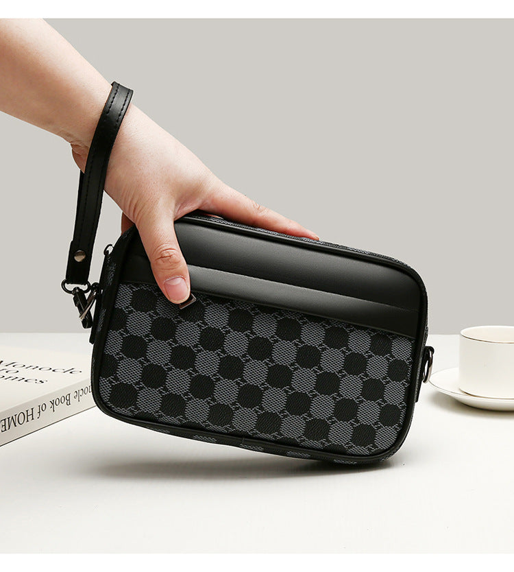 Fashion Simple Mobile Phone Bag Casual Clutch Crossbody Sac pour hommes