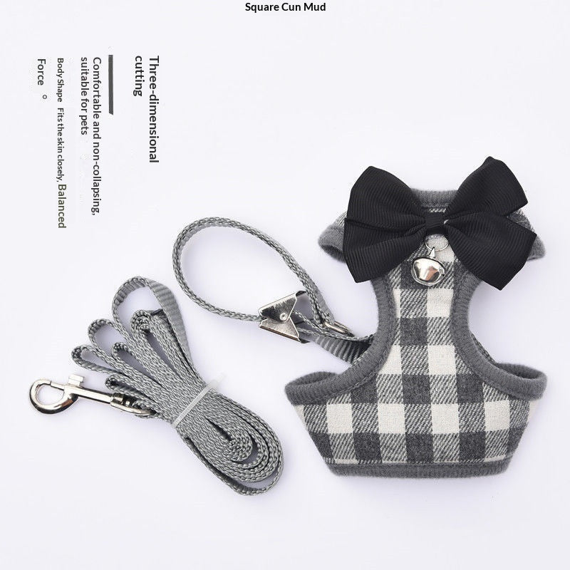 Leash de style vestois pour les chats et les chiens à pied