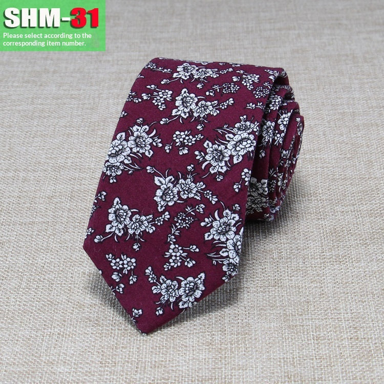 Narrow Casual Patterned Tie pour les hommes