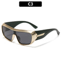 Retro Style One Piece Oversized Sunglasses