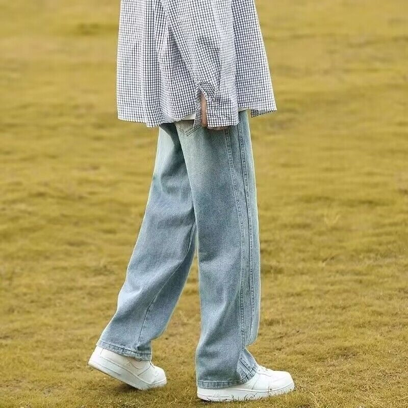 Pantalon large à jambe droite