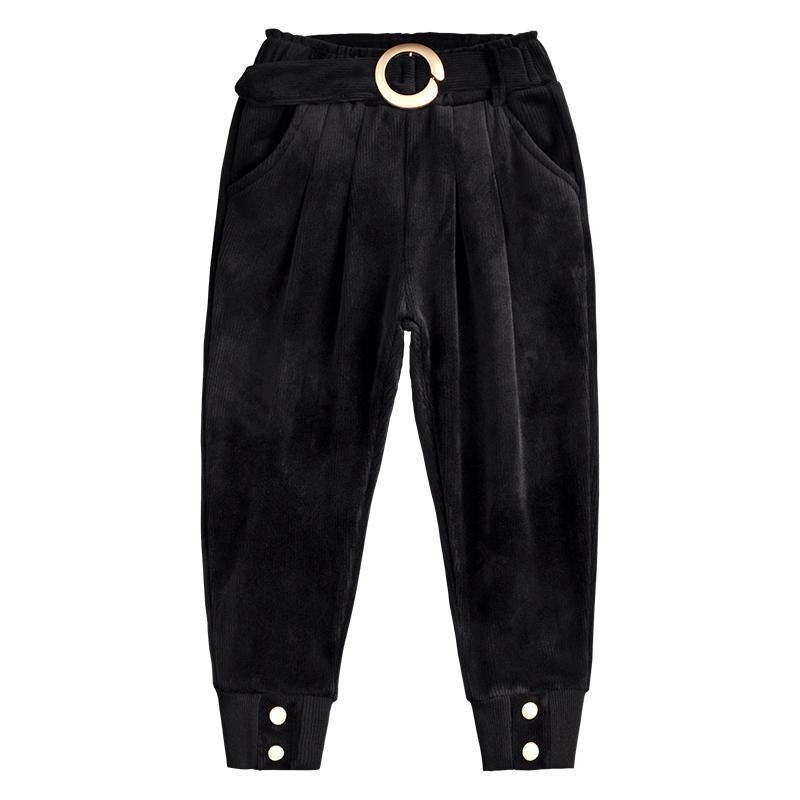 Pantalons Corduroy Filles Automne et Hiver Vêtements Plus Cashmere