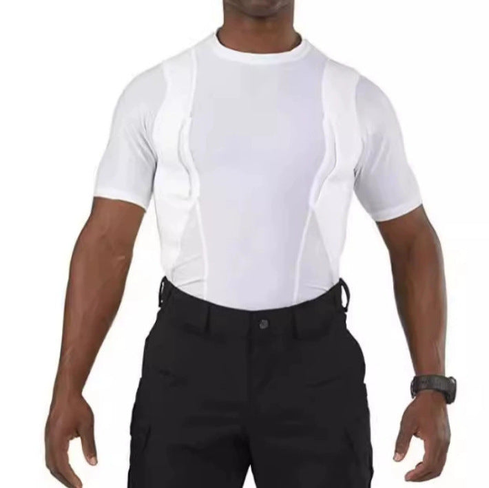 T-shirt trois dimensions pour homme Tissu de mesh ultra mince Spandex conçu pour le confort et la sécurité