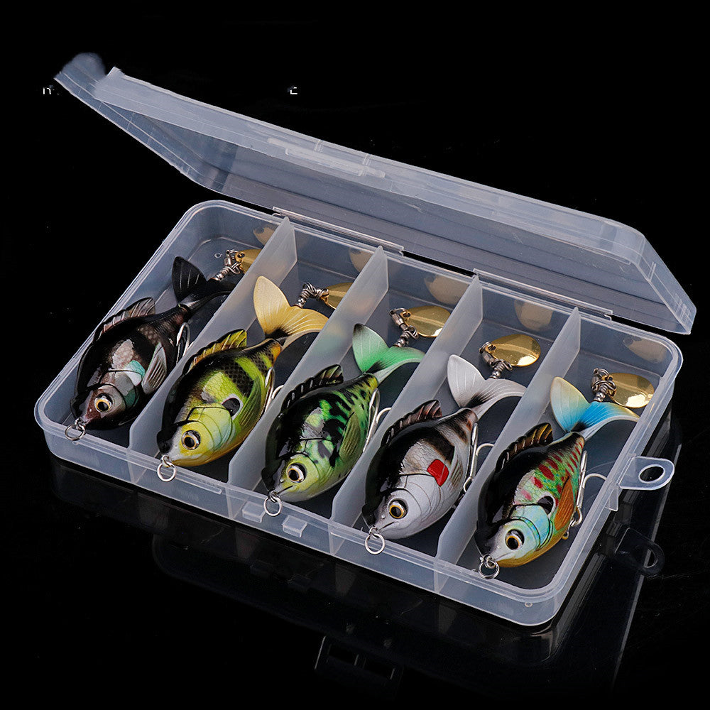 Ensemble de lure de pêche à la queue de pêche de 5 pièces