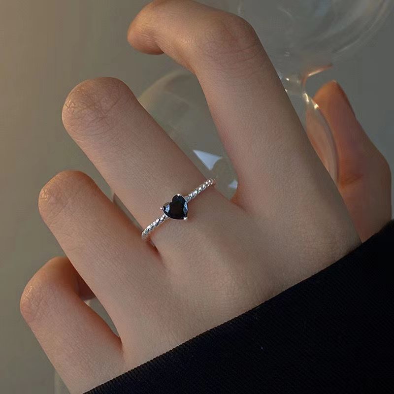 Sweet Cool style Black Zircon XINGX anneau pour les femmes