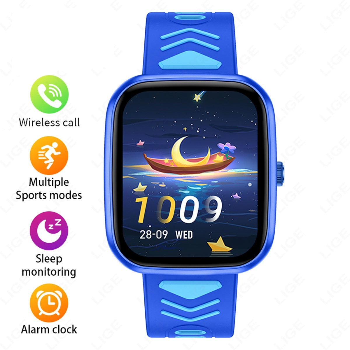 Bluetooth appelant la détection du sommeil montre intelligente multifonction pour les enfants pour les étudiants et