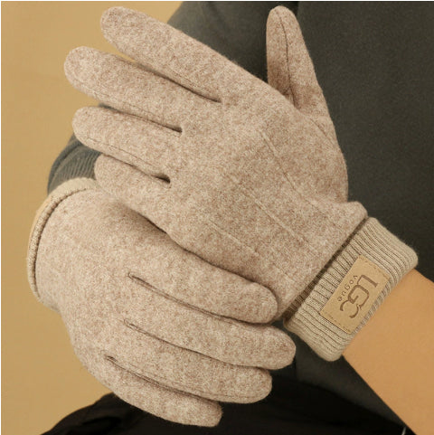 Gants thermiques d'hiver pour hommes en cachemire