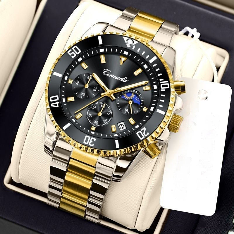 Montre imperméable à trois yeux pour hommes