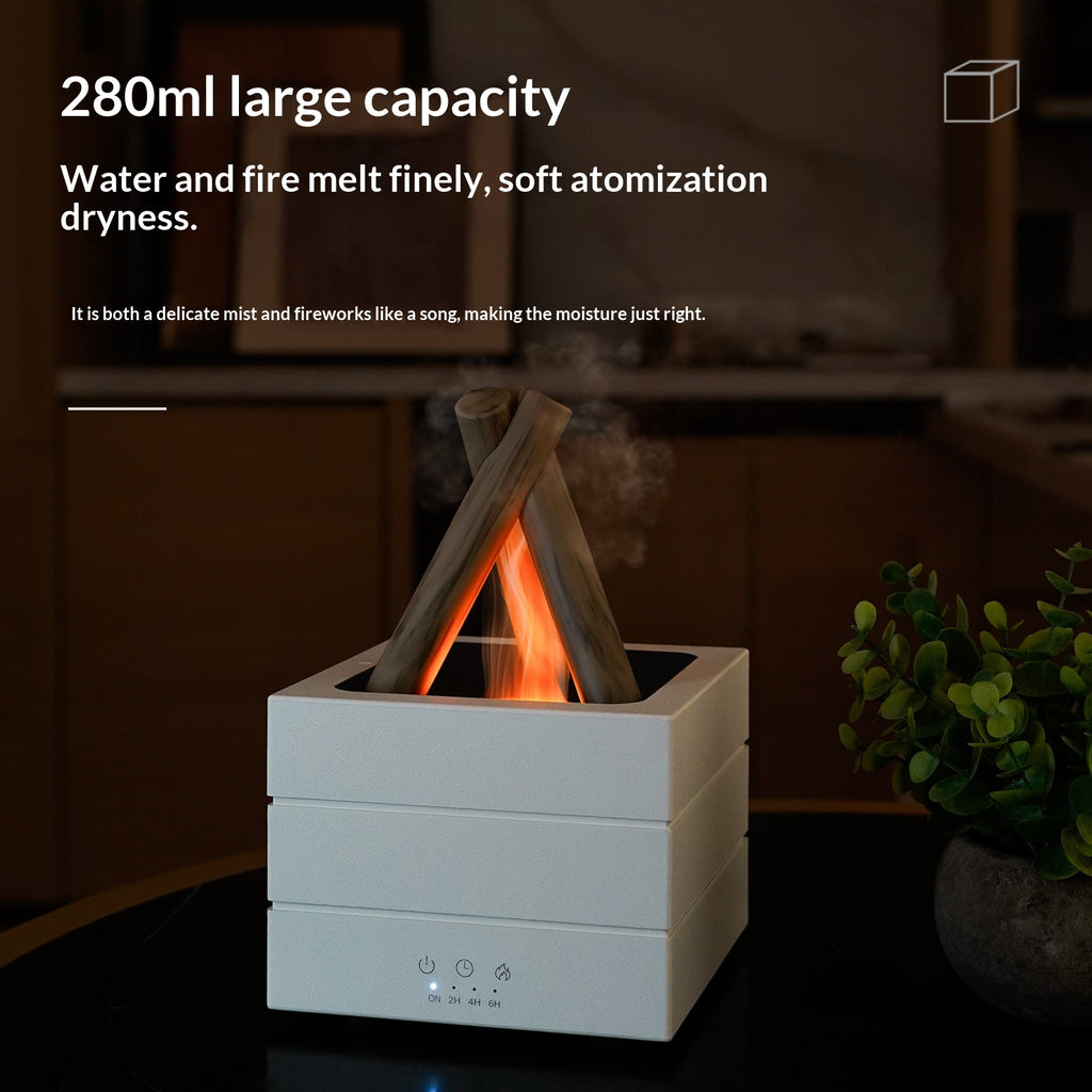 Diffuseur d'aromathérapie à feu de camp pour usage domestique Effet de flamme coloré