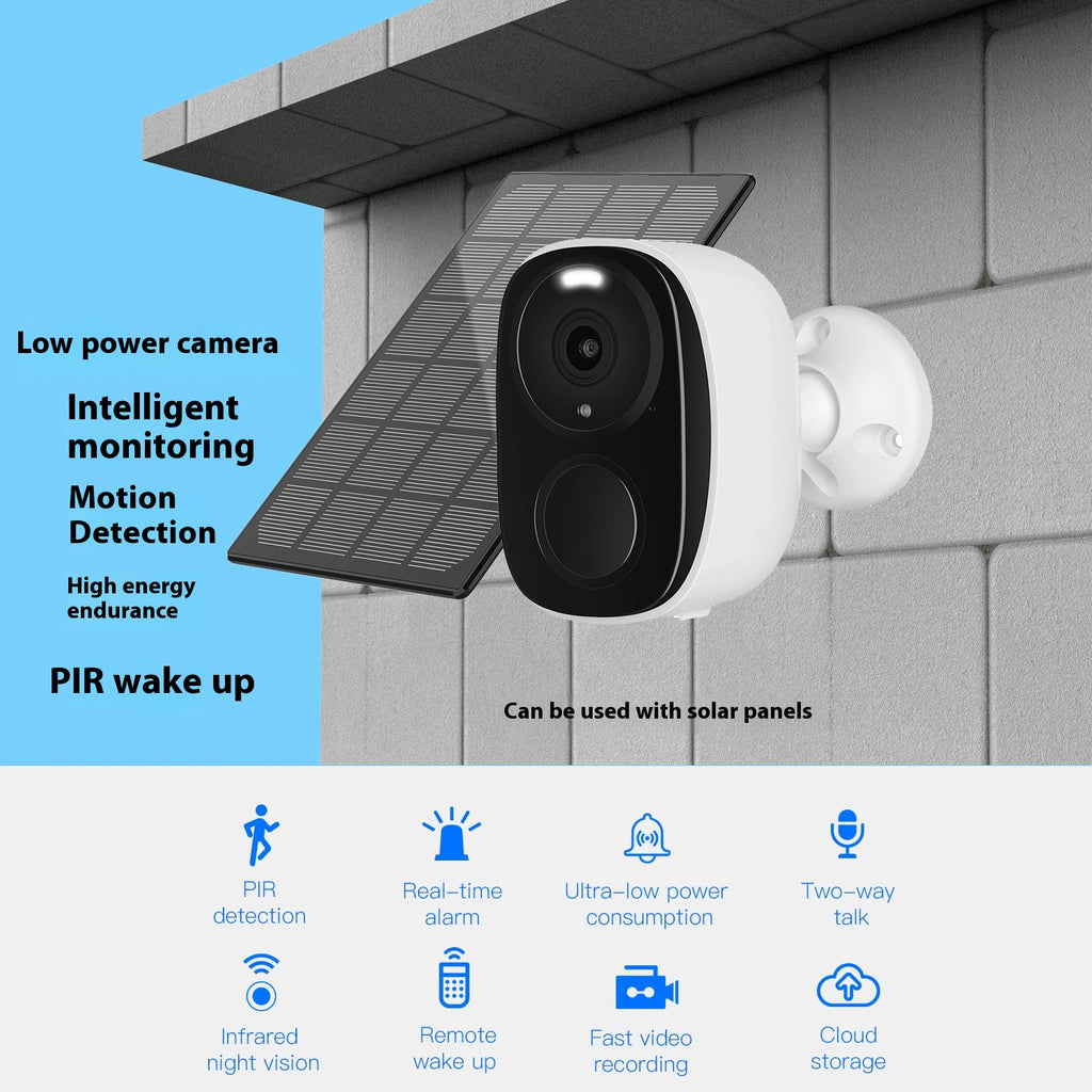 Caméra de surveillance sans fil de batterie solaire de faible puissance