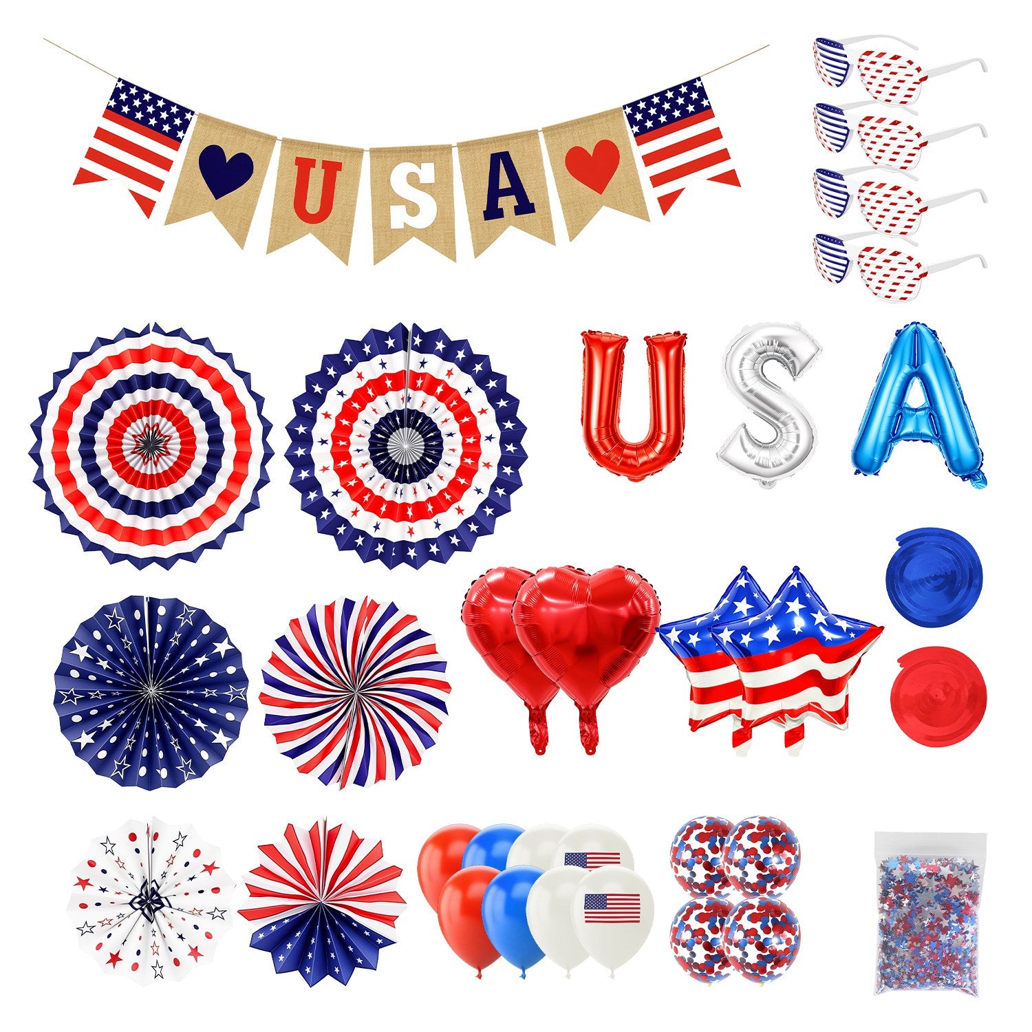 1Set 4th of July Décorations Set
