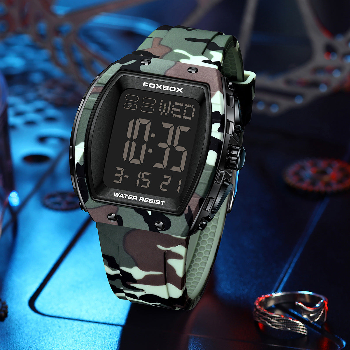 Multifunctional Men's Electronic Digital Watch for Students