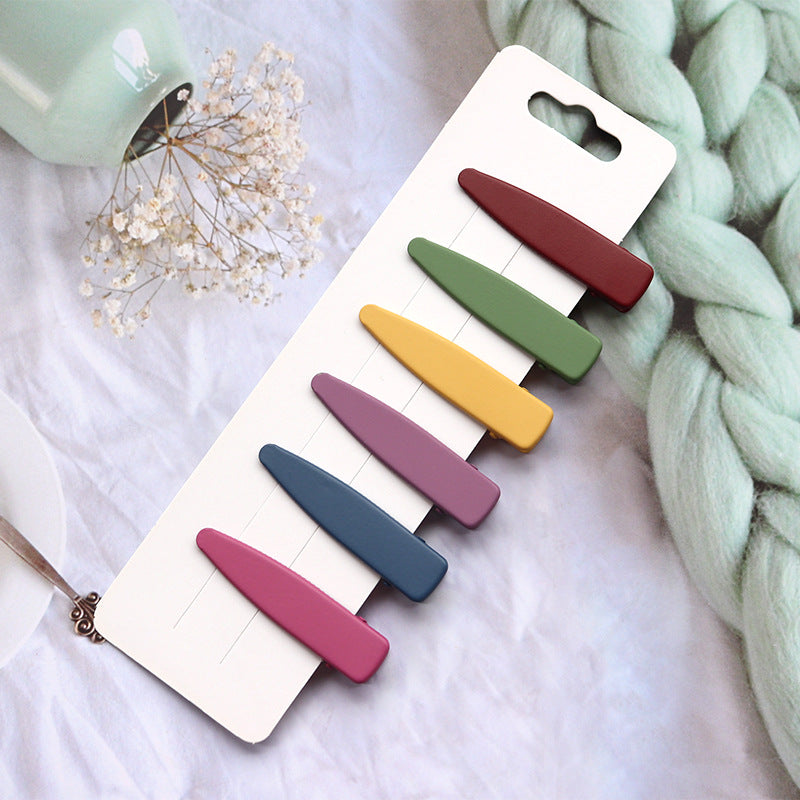 Coffee Color Series Barrettes Girl Side Clip Duckbill Clip Internet Célébrité
