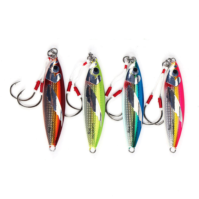 Laser Lumineux Double Crochet Slow Shake plaque de fer Bait Lead Fish