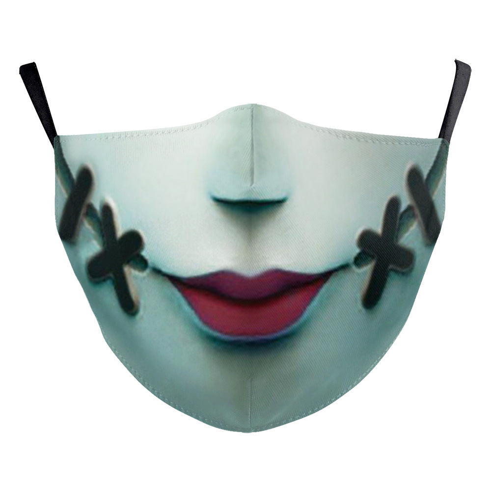 Impression numérique Clown d'Halloween Drôle Double masque de poussière extérieure