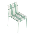 Summer- 4-Pack Chaises de bloc de couleur rayé moderne - Siège PP étanche et jambes en métal robuste