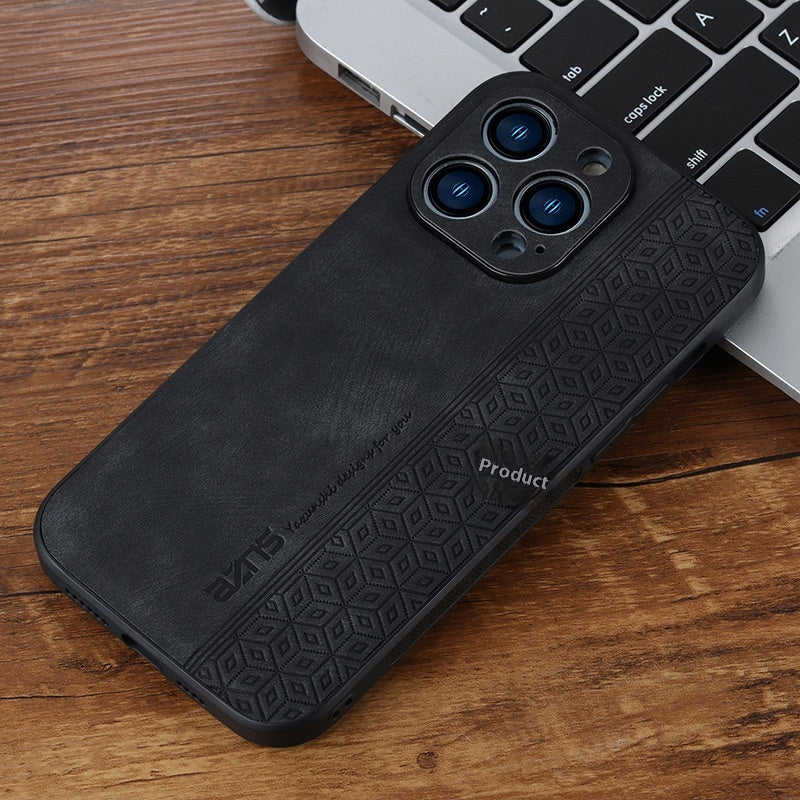 Coque de téléphone Peau d'impression sensible Motif en cuir Résistant aux chutes Shel de protection pour les entreprises