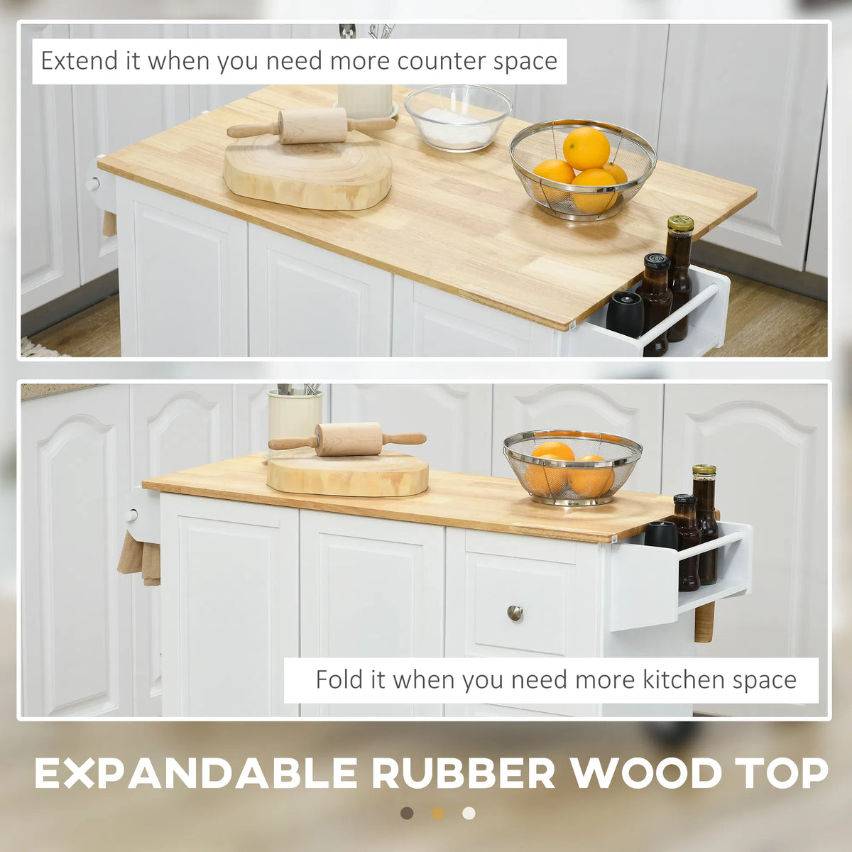 Kitchen Island avec Drop Leaf