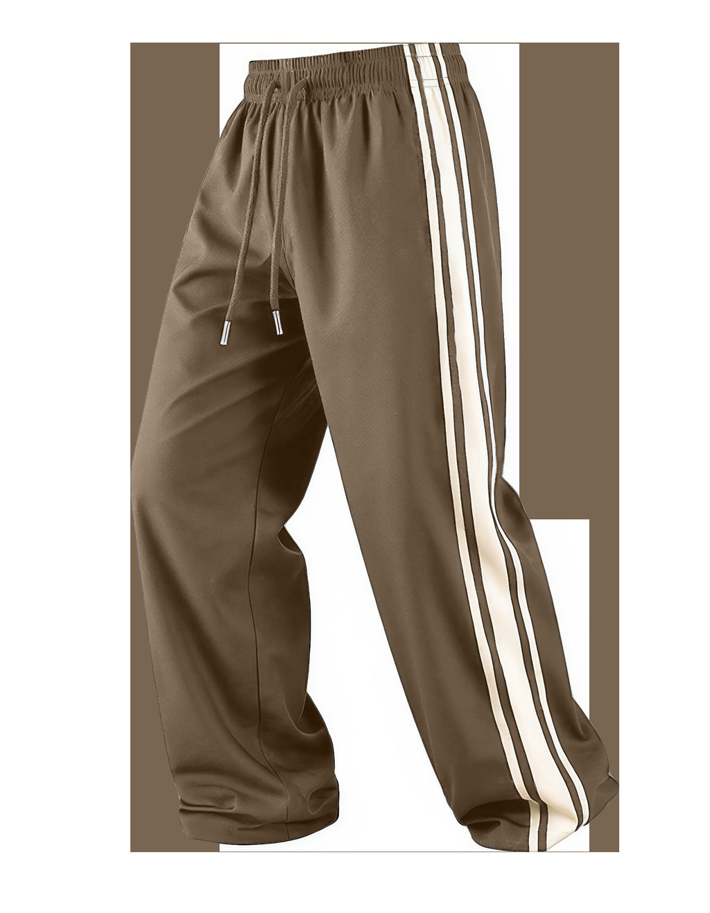 Pantalon de sport rayé homme avec deux bandes