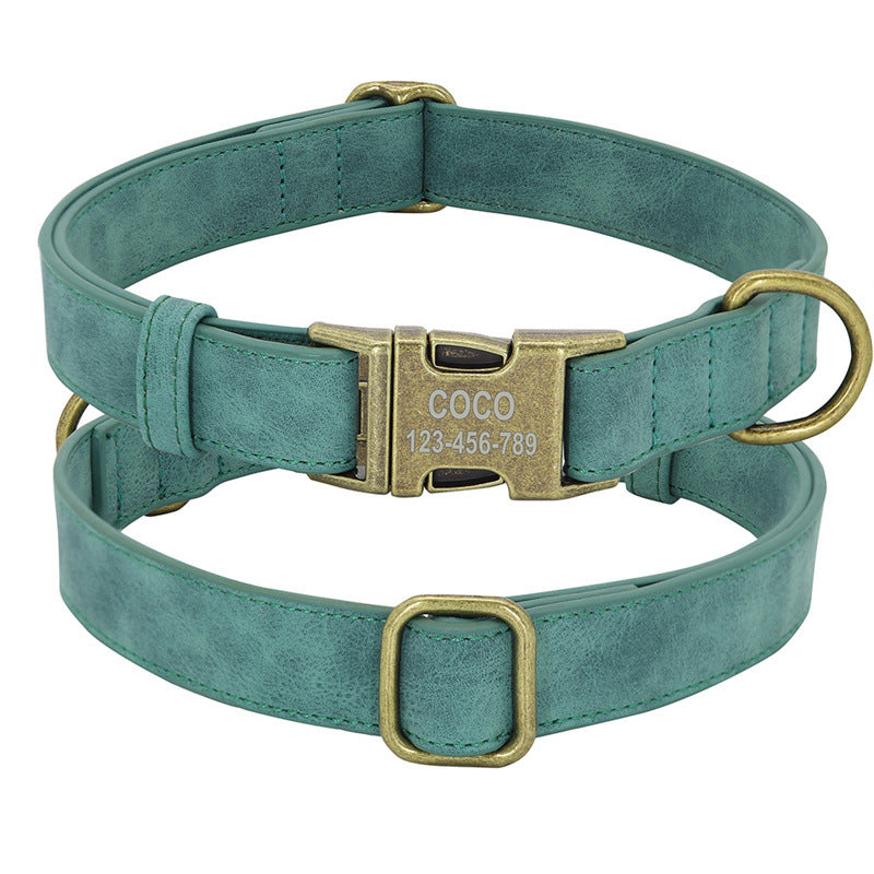 Collier Poly Uréthane Cuir Petit et Moyen Chien