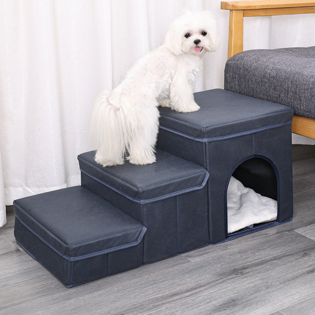 Chat Kennel Cage Multifonctionnel Dog Stairs Lit supérieur Canapé Puppy Escalade fournitures pour animaux de compagnie