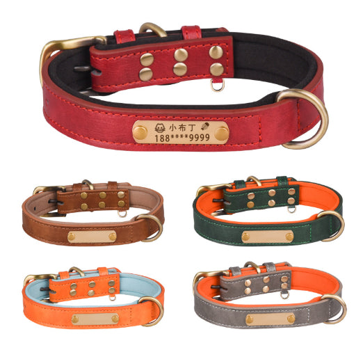 Collier de chien respirant Retro en cuir