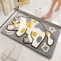 Flocked Home Doormat Salle de bain Rug Absorbent Mat antidérapant Chambre à pied Pad