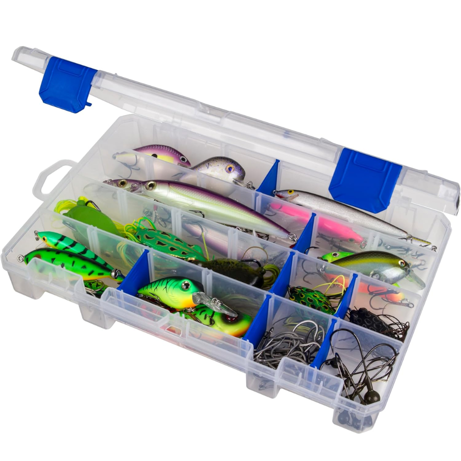 En extérieur Tuff Tainer pêche Tackle Box avec Zerust Anti Rust Dividers Clear Lure Organisez