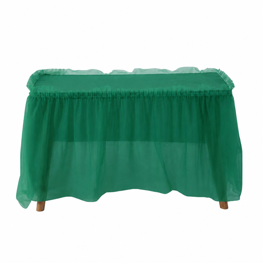 PEVA Jupe de table autocollante imperméable à l'huile-proof jetable skirting pour le mariage de fête