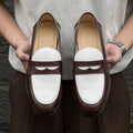 Élégant tout-match Hommes Slip-on Chaussures Casual en cuir