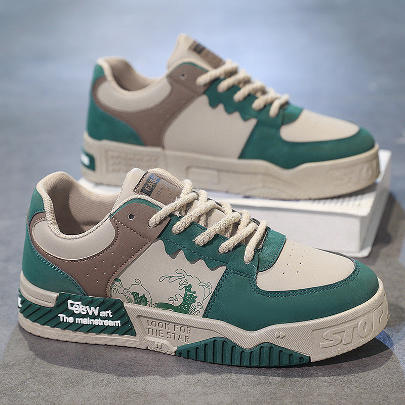 Cuir Casual Sports Fashionable Hauteur de la plate-forme Augmenter Chaussures Homme tendance jeunesse