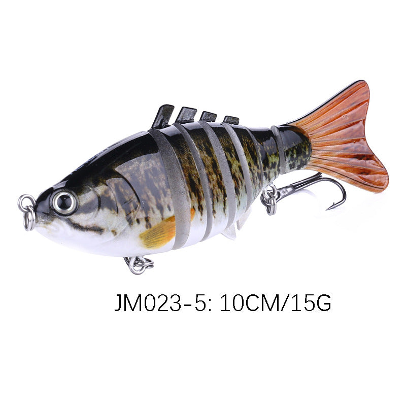 Luya Multi-section Broken Section 7 Sections 10CM-15.4G-6hook Lure de pêche dure bionique