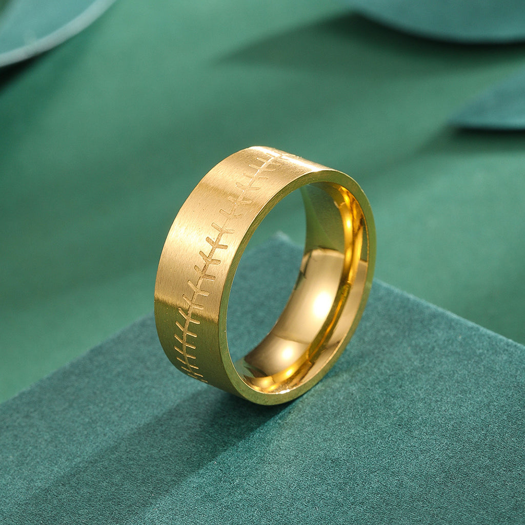 Style acier inoxydable bague dopamine