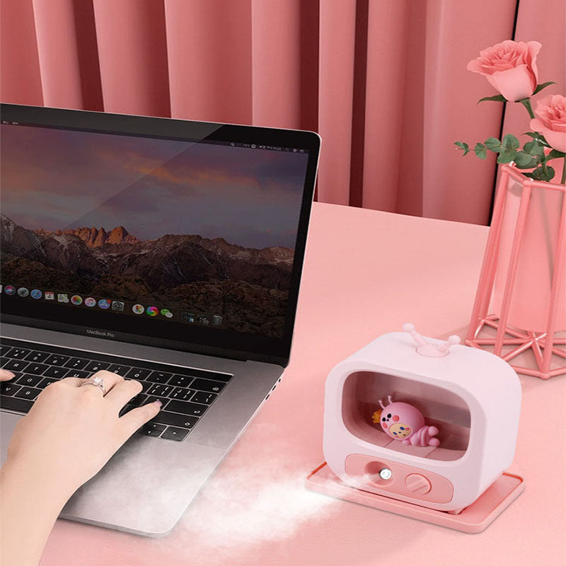 Creative Home Desktop Small TV Shape Humidifier Atmosphère Lumières
