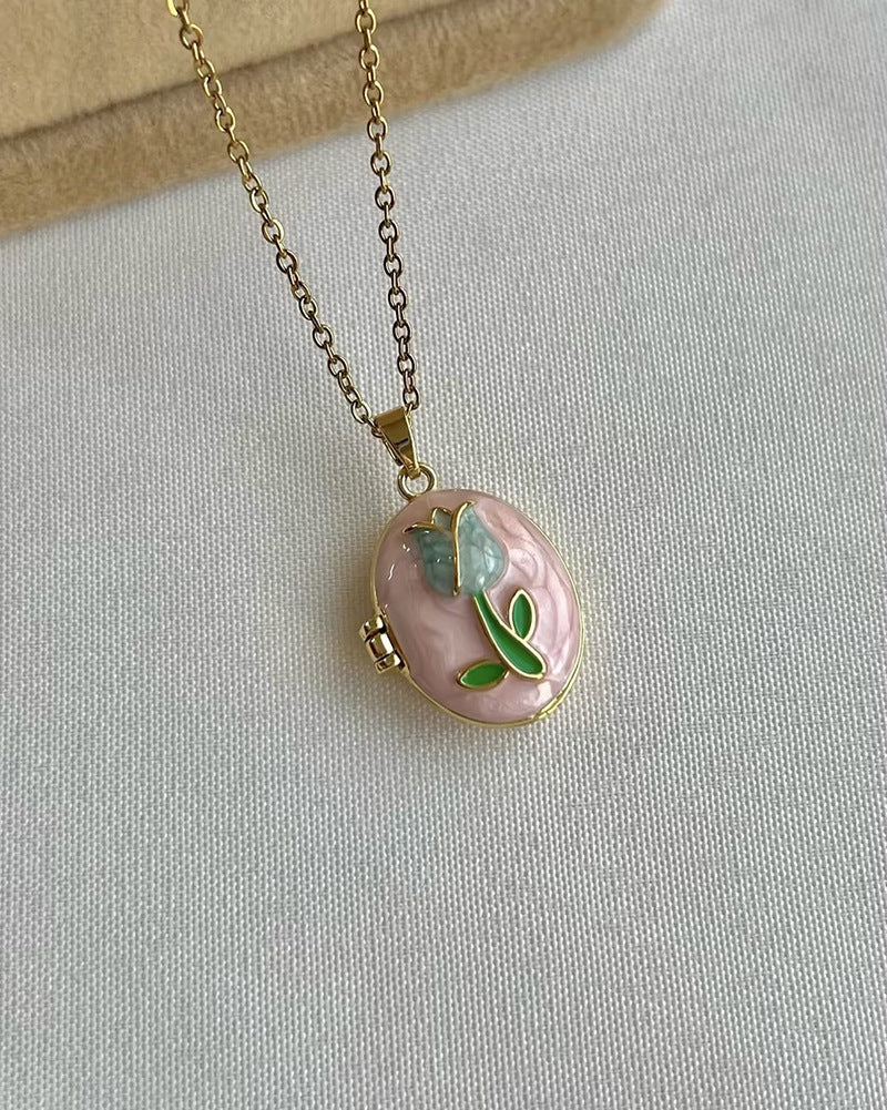 Personnalité Tendance Retro Collier peint Pendentif