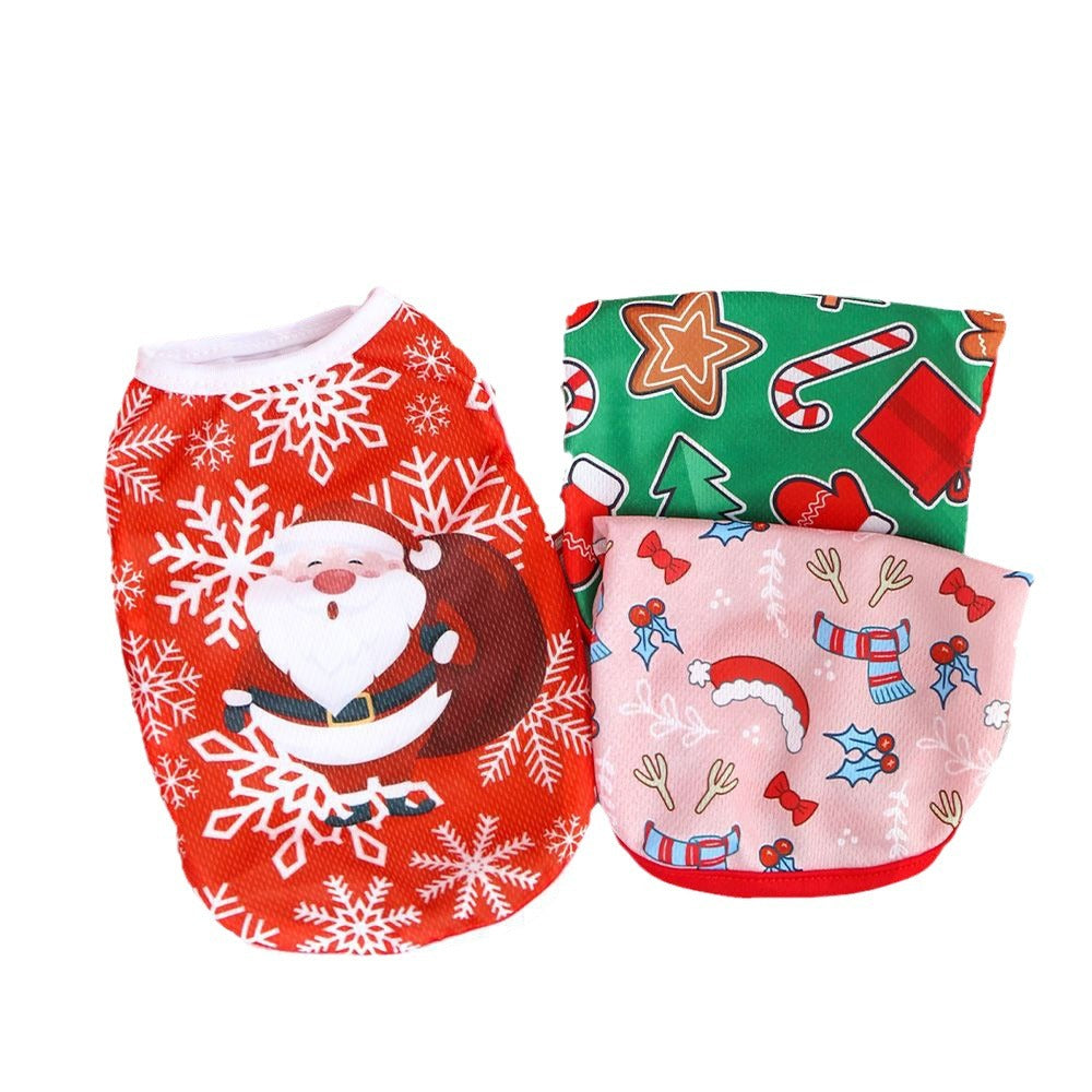Noël édition limitée Veste de vêtements de chat et de chien pour petit Pete style court non Sheddin