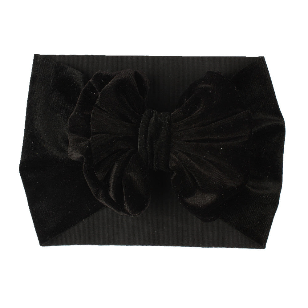 Bandeau de velours festif multicolore pour enfants avec accessoires cheveux stretchy